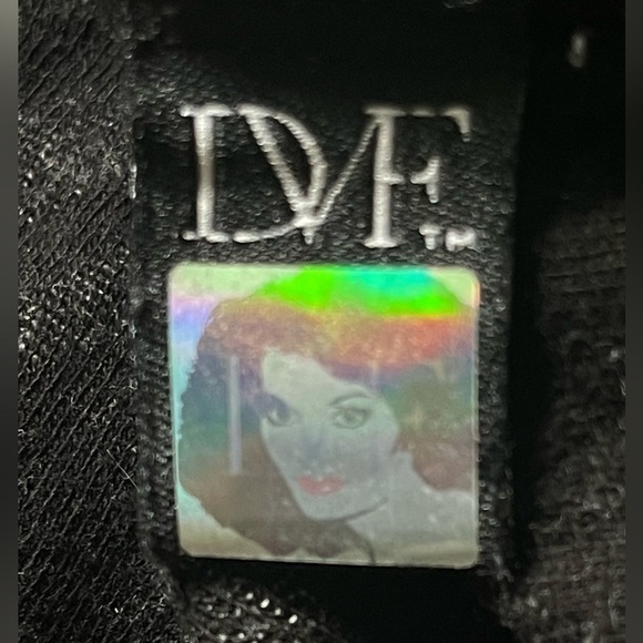 Vintage Diane Von Furstenberg Black & White Mini Dress with Zebra Print Sz 4 - Picture 6 of 8